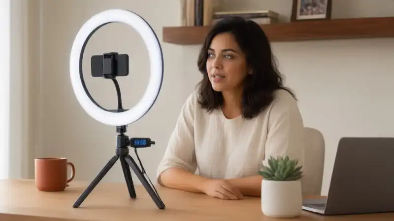 Melhor Ring Light: Análise Técnica de 10 Modelos para Gravação, Selfies e Maquiagem Profissional