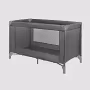KikkaBoo Cercado Berço Portátil Matea 2 Rosa Dobrável 125x65x77 cm com Mosquiteiro e Bolsa de Transporte (Grey)