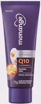 Monange Creme Para Mãos Anti-Idade Q10 E Vitamina E Com Ação Desodorante 75G