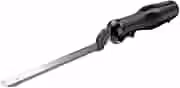 Black+Decker Faca elétrica Comfort Grip com lâminas de aço inoxidável de 17 cm e botão de trava de segurança, ideal para esculpir, fatiar e cortar carnes, pão de peru e espuma artesanal, pode ser