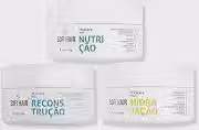 Kit Cronograma Capilar Sofi Hair com 3 Máscaras – Hidratação, Reconstrução e Nutrição