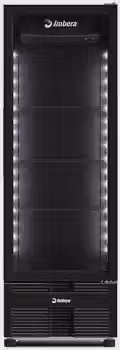 Expositor e Refrigerador Vertical VRS16 Imbera - All Black Inverter 485L Porta de Vidro 0ºC a +7ºC Bivolt Automático