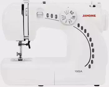 Máquina De Costura Janome 1000a 6 Pontos Portátil Braço Livr Branco 127v