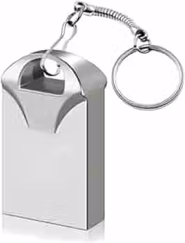 Pen Drive 128GB USB 2.0 Mini Metálico com Chaveiro