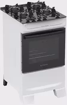 Fogão 4 Bocas Atlas Mônaco Top Glass Mesa de Vidro Bivolt