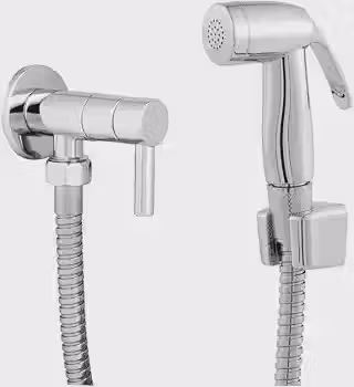 Ducha Higiênica de Metal Cromada com Gatilho, Volante ABS, Acionamento 1/4 de Volta