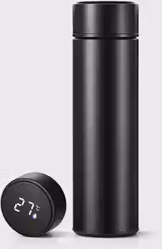 Garrafa Térmica com Filtro para Chá 500ml, Display LED de Temperatura, Aço Inox 304, Antivazamento, Mantém Quente e Frio, Garrafa Térmica Premium