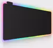 Mouse Pad Gamer Para Jogos com RGB LED Com 14 Modos de Iluminação 80x30cm Grande Estendido Macio Superfície de Velocidade Base Antiderrapante em Borracha e Borda Costurada Escritório e Decoração Gamer