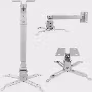 Suporte Projetor de Teto Parede Datashow Universal até 25kg Regulagem Altura Projetores Multimídia Marca MONOLO (Branco)