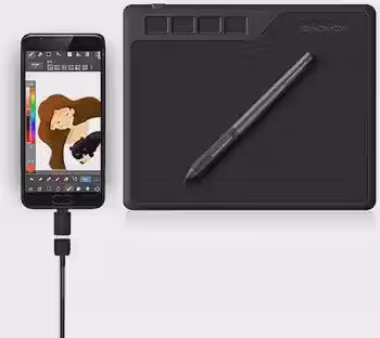 GAOMON S620 Mesa Digitalizadora Graphics Tablet de 10 polegadas com caneta passiva de 8192 níveis e 4 teclas de atalho, compatível com Windows/Mac/Smartphone Android
