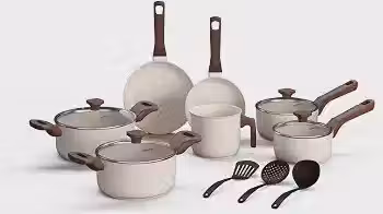 Mimo Style, Conjunto de Panelas 10 Peças Pratic Cook Marmol