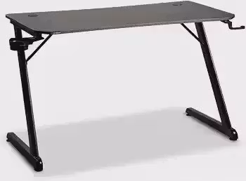 Mesa Gamer Husky Snow, Preto - Superfície em Fibra de Carbono, Suporte para Headset e Copo, Resistente à Umidade - HDG100