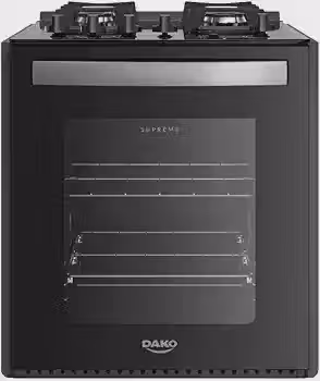 Fogão 4 Bocas de Embutir Dako Supreme Mesa de Vidro Bivolt - Preto