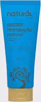 NATURAL Shampoo com Óleo de Coco e Argan - Hidratação Saudável e Nutrição Profunda - Sem Sal, Sem Corantes, Sem Silicone - 237ml