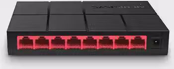 Mercusys MS108G Switch Gigabit de Mesa com 8 Portas 10/100/1000 Mbps, conectar e usar, eficiência energética, transferência estável e operação silenciosa