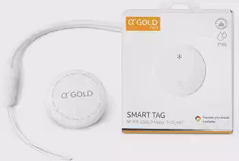 Smart Tag Localizador Android Alpha Gold Pro TCD-06F | Rastreador Bluetooth Crianças Pet Malas Carros Bicicletas Google Find Hub IPX6 (Branco)