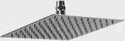 Ducha Inox Slim Quadrado 20x20 Com Niple Suporte De Teto
