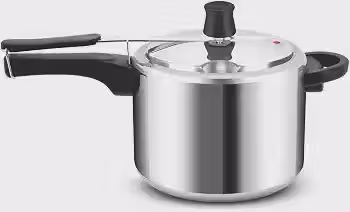 Panela de Pressão Rochedo Turbo Polida com Fechamento Interno e 4,5L de capacidade