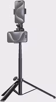 Tripé/Monopé Ulanzi MT-70 Smartphone Câmera Preto, para Selfie Stick, Estrutura em Alumínio, Suporte Giratório 360°, Base Estável