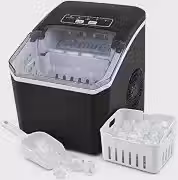 Máquina De Gelo Portátil 12kg Automática Inox 127v Preta