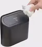 Lixeira Automotiva Compacta com Tampa Push – Impermeável, Removível e Fácil de Instalar | Organizador para Carro com Fixação no Banco, Porta ou Encosto