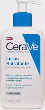CeraVe, Loção Hidratante Corporal, com textura Fluida e Ácido Hialurônico