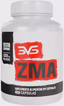 ZMA 120 Cápsulas 3VS Nutrition · Zinco + Magnésio + Vitamina B6 · Recuperação Noturna · 60 doses