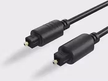 Cabo Audio Óptico Digital 2 Metros, Conectores Banhados a Ouro 24K, Compatível com Home Theater, TV, PS4, PS5, Xbox - Premium