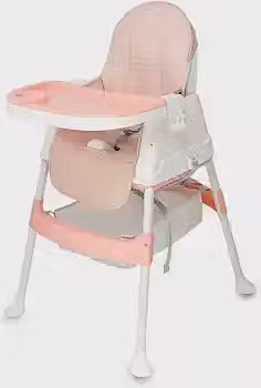 Cadeira de Alimentação Alta para Bebê 3 em 1 até 24Kg Multmaxx (Rosa)