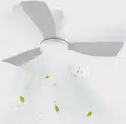Airwit Ventilador de Teto Branco 91 cm com Luz LED, 3 Pás, 6 Velocidades