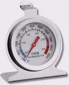 Termômetro de Forno Analógico 50°C a 300°C em Aço Inox