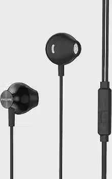 PHILIPS, Fone de Ouvido com Microfone, TAUE101BK/00, Com fio de 1,2 metros, intra-auricular, Preto