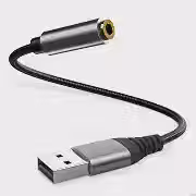 Placa de Som USB P3 P2 Fone Microfone 3.5mm PC Notebook Externa Adaptador de Áudio TRRS Estéreo Aux Compatível PS4 PS5 Headset Gamer