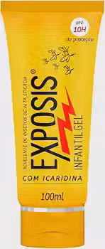Exposis Infantil, Repelente Gel de Mosquitos, com Icaridina, Até 10h de Proteção, 100ml