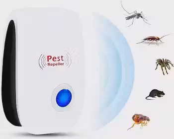 Repelente Eletrônico Ultrassônico de Pragas, Plug-in, Afasta Ratos, Baratas, Mosquitos e Aranhas, Insetos Seguro para Pets Humanos e Plantas Aparelho Elétrico Cobertura até 150 m²
