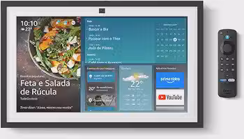 Echo Show 15 (Geração mais recente) | Smart display Full HD de 15,6' com Alexa, experiência Fire TV e controle remoto por voz, com Acesso Antecipado à Alexa+