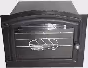 Forno Ferro Fundido Porta Vidro Fogão A Lenha 48x35x30cm P