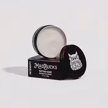 Balm para Tatuagem, Fórmula 100% Natural, Hidratante e Protetor, Realça as Cores