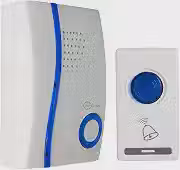 Campainha Sem Fio com Alcance de 100M, Luz Piscante LED, 10 Toques, À Prova D'água, Radiofrequência, 2 Peças