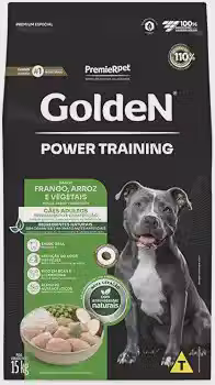 Ração Golden Power Training para Cães Adultos Sabor Frango e Arroz, 15kg Premier Pet Para Todas Grande Adulto,