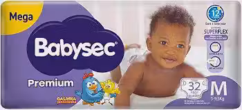 Babysec Fralda Premium M 32 Unidades