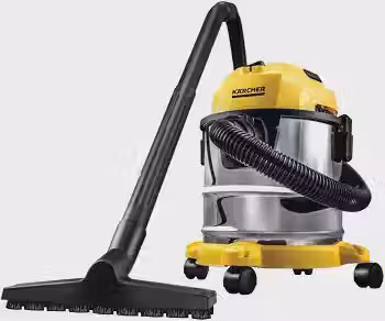 Kärcher Aspirador WDL 1s 3 em 1 - Aspira Pó e Água + Função Soprador com Alcance de 7,5 metros. Potência de 1700W - Tanque Inox