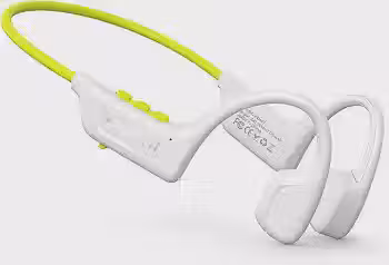 AURAFIT Vibe 01 Fone Bluetooth de Condução Óssea Sem Fio, Fone Esportivo Open Ear com Design Aberto, Leve para Corrida Academia e Outdoor, Branco Verde Claro