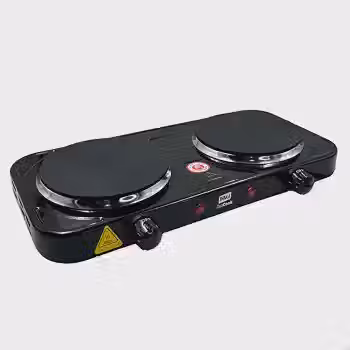 INMA, Fogão Elétrico, Fogão 2 Bocas, Fogão Portátil, Fogão De Mesa, Cooktop, Fogões Cooktop, Fogareiro Elétrico, Fogareiro Com 2 Bocas, Fogareiro Portátil (Preto 220v)