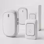 Campainha Sem Fio Residencial, Bivolt 110-220V, Longo Alcance de Comunicação, Não Precisa de Cabos, Resistente a Chuva, Kit Completo Com Campainha, Receptor, Pilha e Fixadores, 36 Tipos de Toques