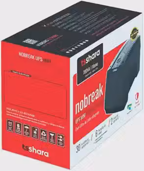 TS Shara Nobreak Mini 700VA Entrada e Saída 115V 6 Tomadas Preto