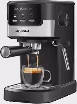 MONDIAL, Cafeteira Espresso Dolce Crema 20 Bar, Preto/InoX 1200W, 220V - C-21-E-CNP