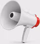 Megafone Profissional Recarregável Amplificador De Voz Com Gravação de 260 Segundos e Sirene