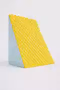 Travesseiro Triangular Ortopédico Espuma 65x45cm Encosto Confortável Azul E Amarelo Almofada Para Costas Coluna Gravidez Pós Cirurgia Refluxo Apoio Lombar Descanso De Corpo