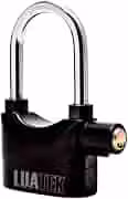 Cadeado Com Alarme Antifurto, Possui 3 Chaves Ideal Para Motos, Bicicletas, Portas, Galpões Com volume Do Som á 110db Sensor De Movimento Resistete A Chuva Modelo LK-BL16 (Preto)